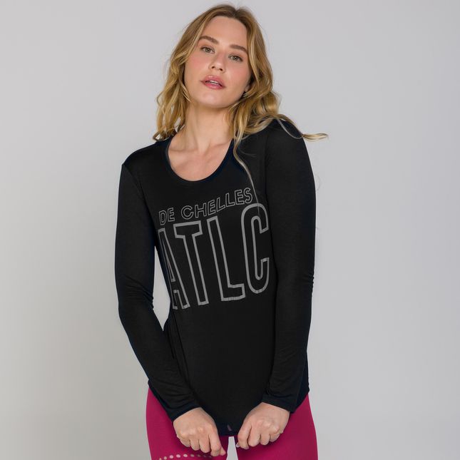 Blusa Manga Longa Dry Fit PRETA FT0837BL