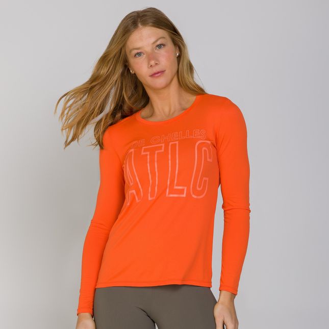 Blusa Manga Longa Dry Fit LARANJA FT0837BL