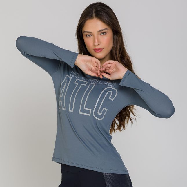 Blusa Manga Longa Dry Fit CINZA FT0837BL
