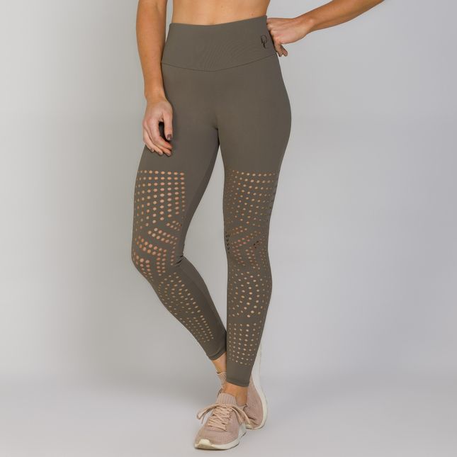 Calça Fuseau Cós Anatômico Corte Laser Laterais VERDE - FT0825CA