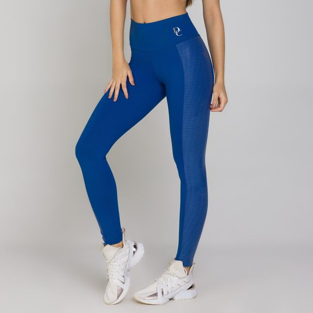 Calça Fuseau Cós Anatômico Laterais Transfoil AZUL - FT0815CA