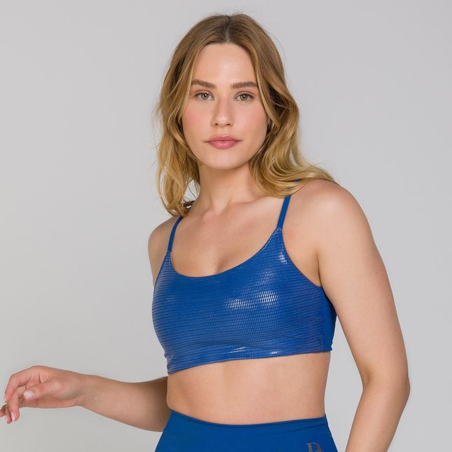 Top Básico Bojo Removível Frente Transfoil AZUL - FT0814TP