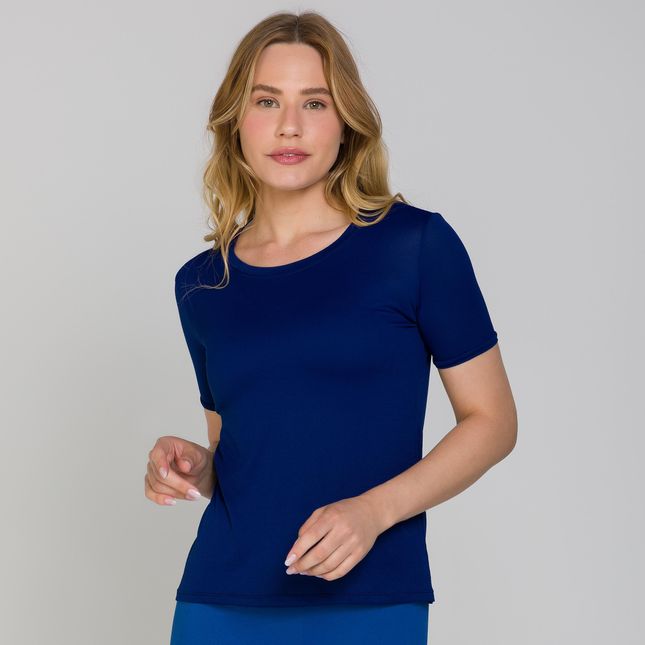 Blusa Manga Curta Dry Fit AZUL FT0849BL