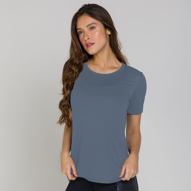 Blusa Manga Curta Dry Fit CINZA FT0849BL