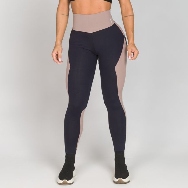 Calça Fuseau Cós Anatômico Recortes Contrastantes FT0588CA