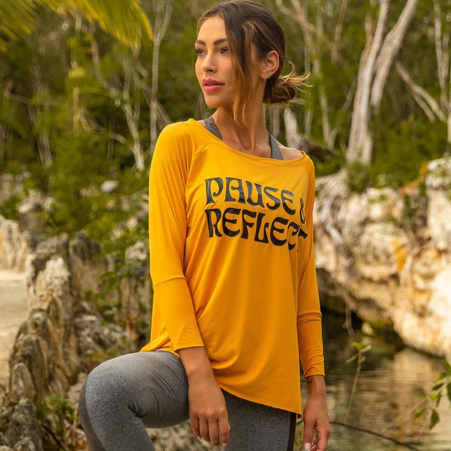 Blusa Ampla Mullet Manga 7/8 FT0716BL