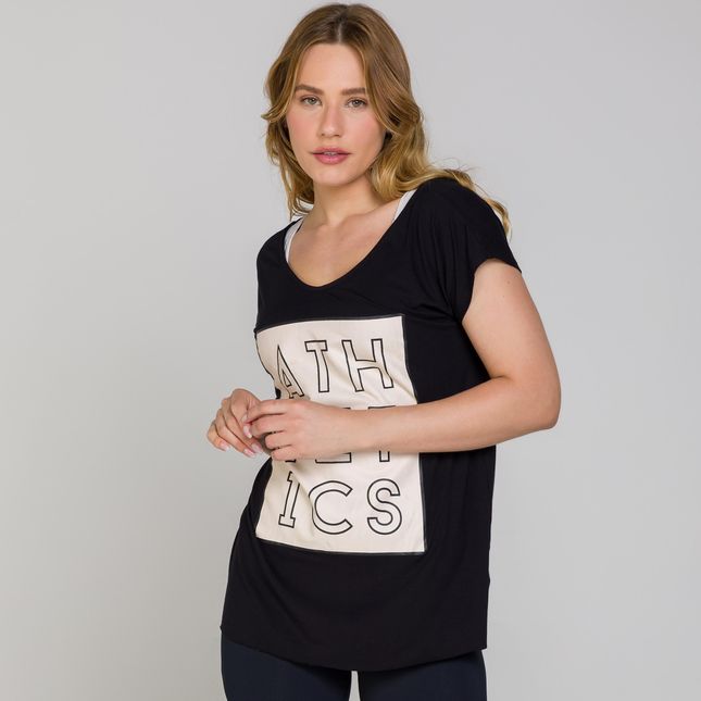 Camiseta Viscose com Silk FT0816BL
