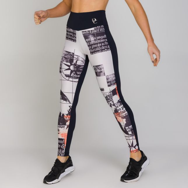 Calça Fuseau Cós Anatômico Recorte Estampado FT0773CA