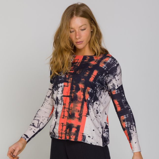 Blusa Ampla Manga 7/8 FT0763BL
