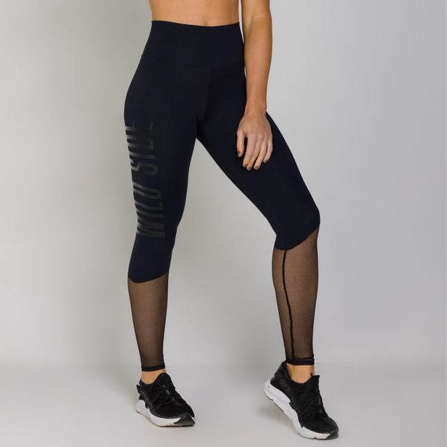 Calça Fuseau Cós Anatômico Detalhe em Tela e Silk  FT0736CA