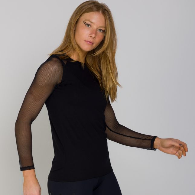 Blusa Manga Longa em Tela  FT0731BL