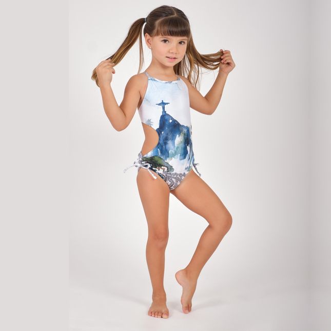 Maiô Engana Mamãe UV Infantil  MA0409BK