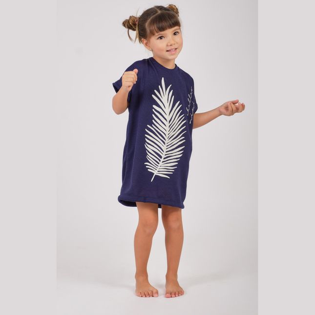 Vestido Camisetão Tricô com Silk SP0360BK