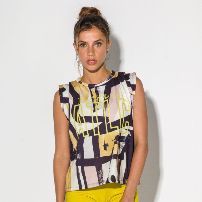 Blusa Muscle Tee Pregas nos Ombros FT0873BL CHGIZ