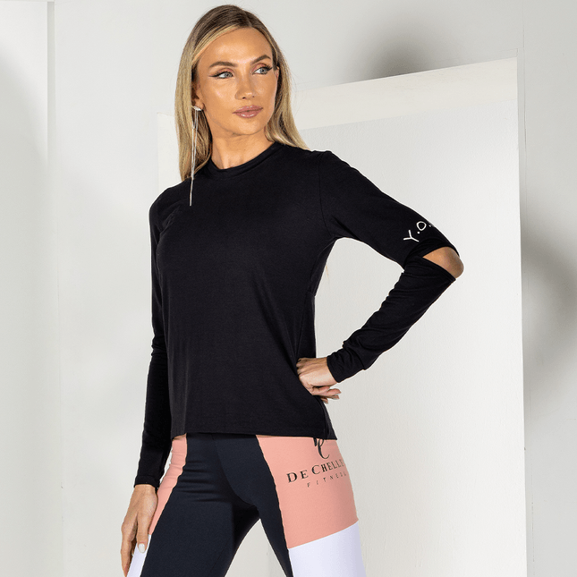 Blusa Manga Longa Abertura Braços FT0934BL