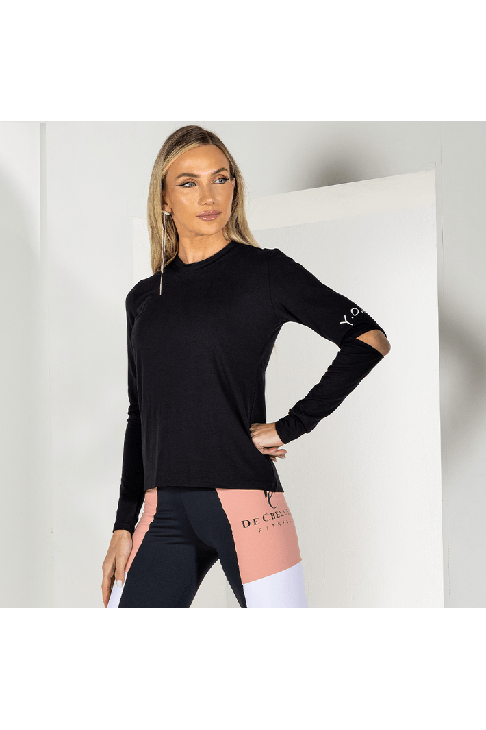 Blusa Manga Longa Abertura Braços FT0934BL