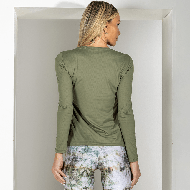 Blusa Manga Longa Tecido Dry Silk FT0947BL