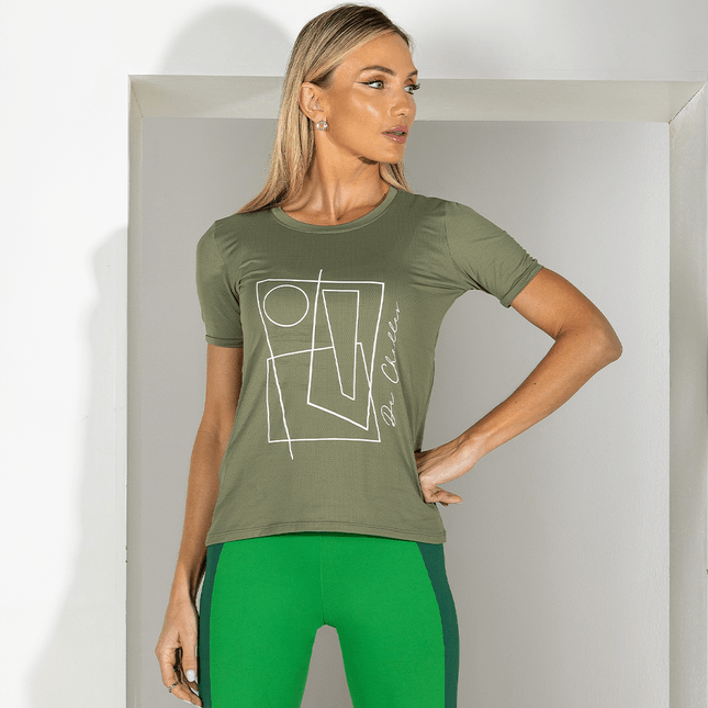 Blusa Manga Curta Tecido Dry Silk FT0948BL