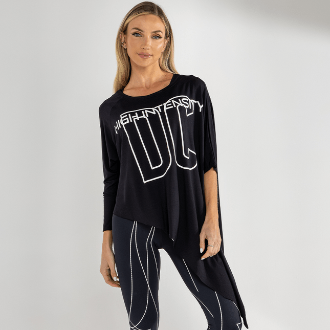Blusa Mangas e Barra Assimétrica e Silk FT0925BL