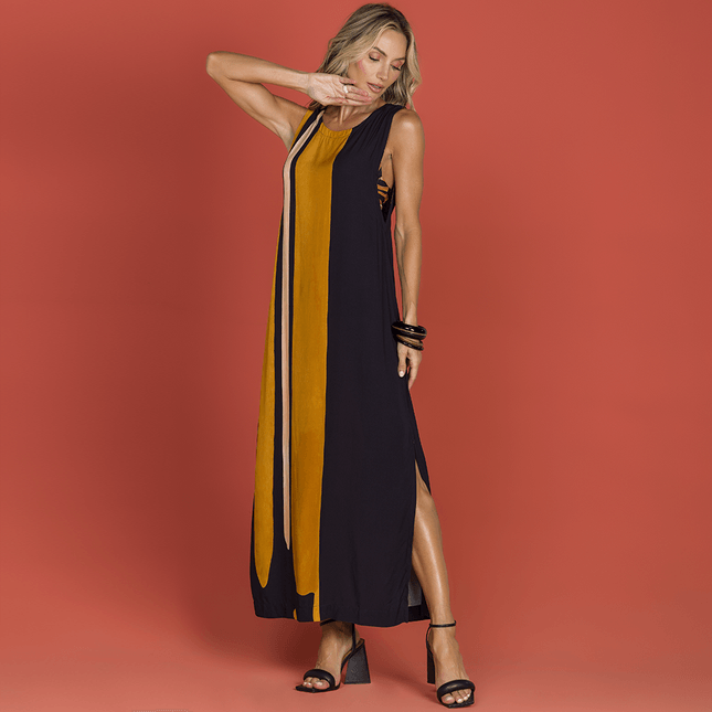 Vestido Longo Estampado SP0603BQ