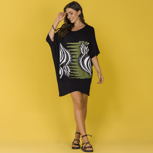 Vestido Amplo Manga Curta SP0661BQ