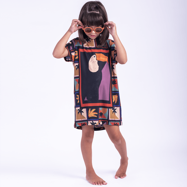 Saída de Praia Infantil Estampada SP0700BK