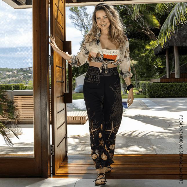 Calça Pantalona Estampada SP0754BQ