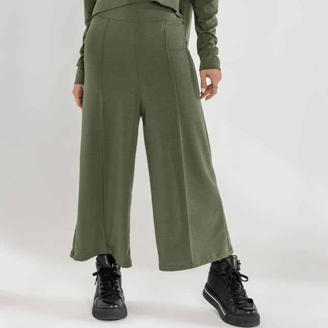Calça Wide com Nervura  FT0970CA