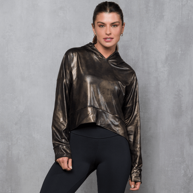 Casaco Cropped Ouro Velho com Capuz FT1131CS