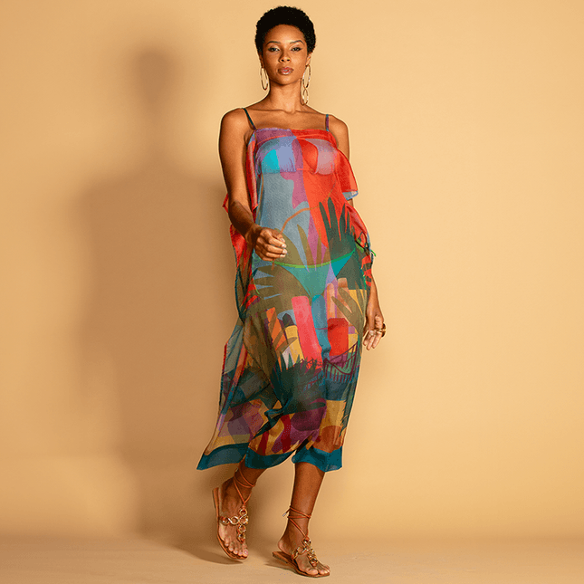 Vestido em Voil Jardim Urbano SP1219BQ