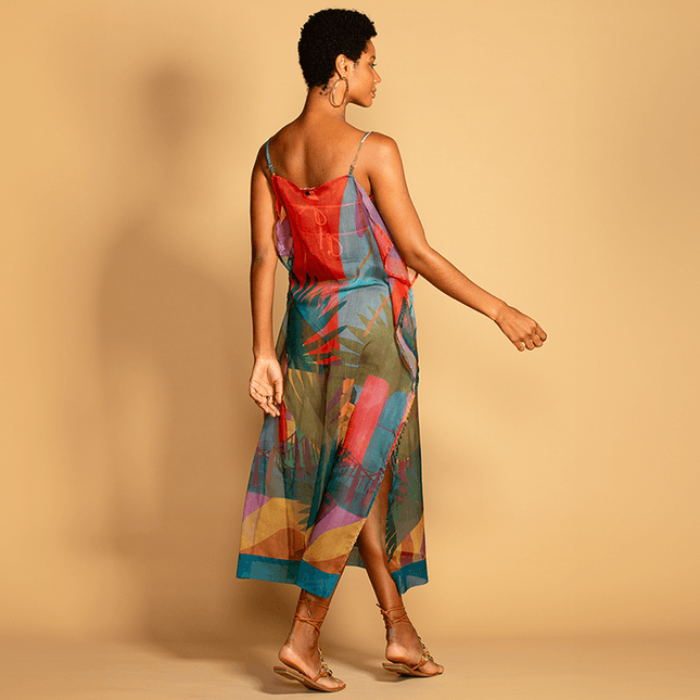 Vestido em Voil Jardim Urbano SP1219BQ