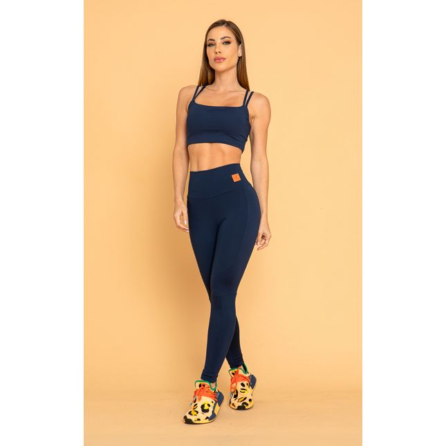 Calça Legging Textura Marinho Liga FT1186CA