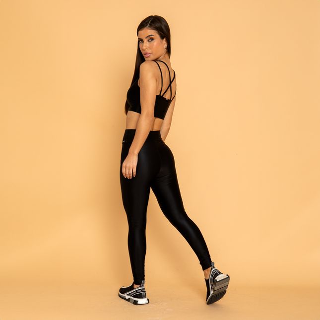 Calça Legging Fuseau Preta Salto FT1241CA