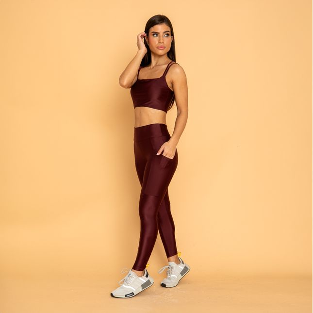 Calça Legging Fuseau Bordô Salto FT1241CA