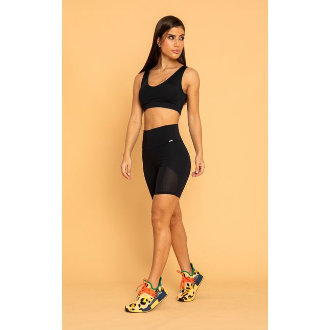 Top Fitness Bolso em Tela Preto FT1231TP