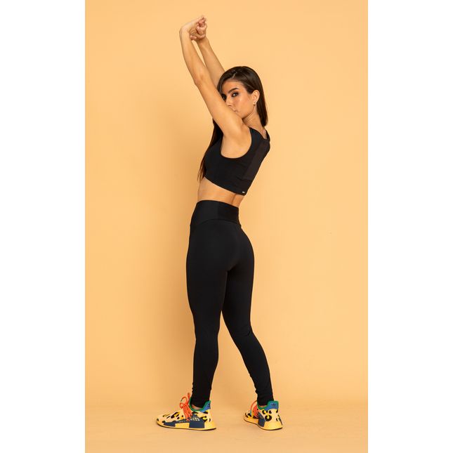 Top Fitness Bolso em Tela Preto FT1231TP