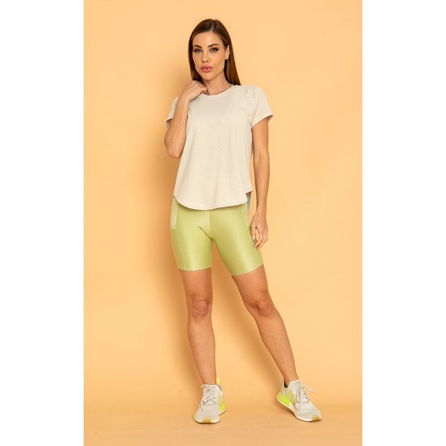 Blusa Manga Curta Raglan Areia Touch FT1220BL