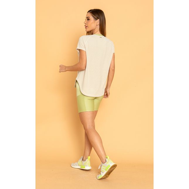 Blusa Manga Curta Raglan Areia Touch FT1220BL