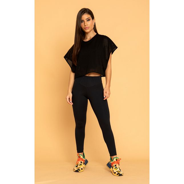 Cropped Manga Japonesa em Tela Touch FT1219BL