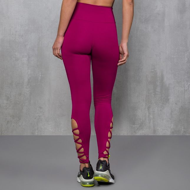 Calça legging pink trançado lateral FT1019CA