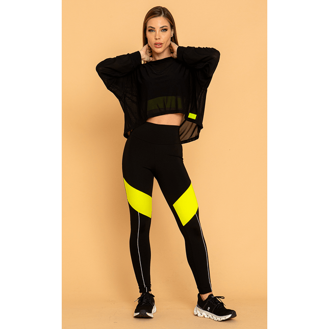 Blusa Manga Longa Tule Match Point FT1263BL