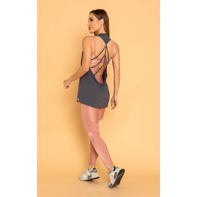 Camiseta Básica Cinza Multi Tiras Supra FT1276BL
