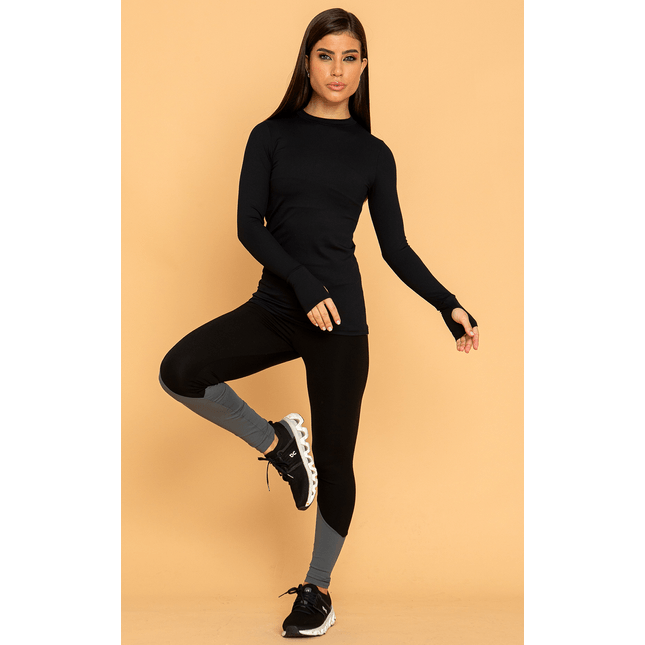 Blusa Manga Comprida com Dedinho FT1142BL