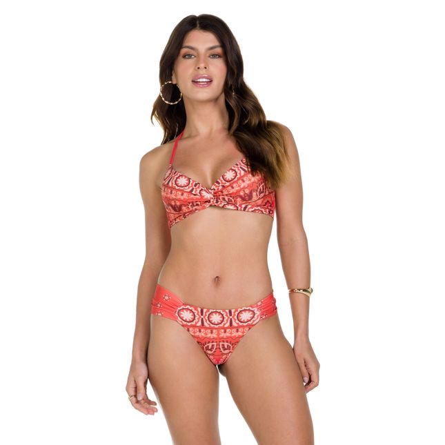 Biquíni Lateral Franzida Boho BQ0974CL