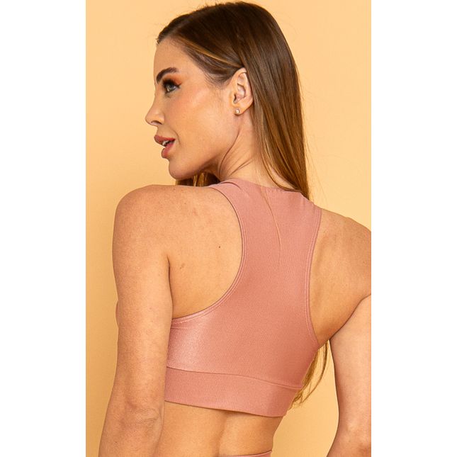 Top Fitness Textura Acetinada Rosa Seco FT1280TP
