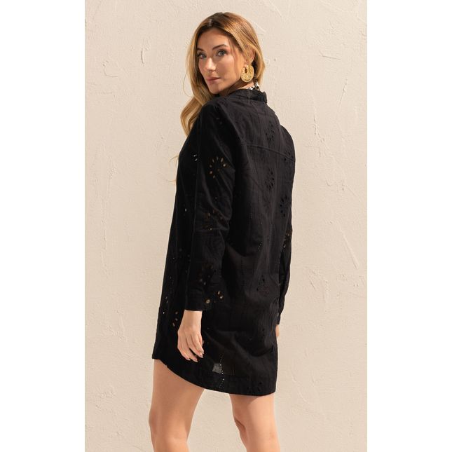 Chemise Laise Preta Maré Quente SP1382BQ