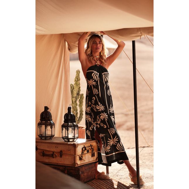 Vestido Longo Frente Única Areia do Tempo SP1319BQ
