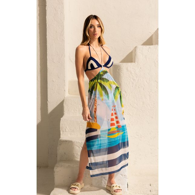 Saída de Praia Longa Tule 2 em 1 Velas ao Vento