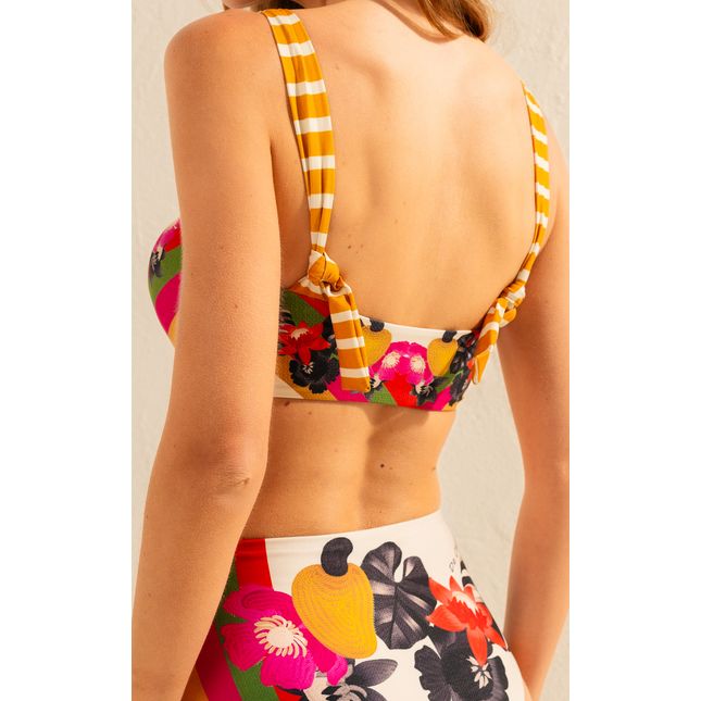Top Biquini Faixa Dupla Face Flor do Deserto BQ1544SU