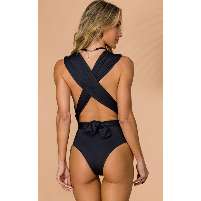 Maiô Sem Bojo Multi Amarrações BB3005MA Preto